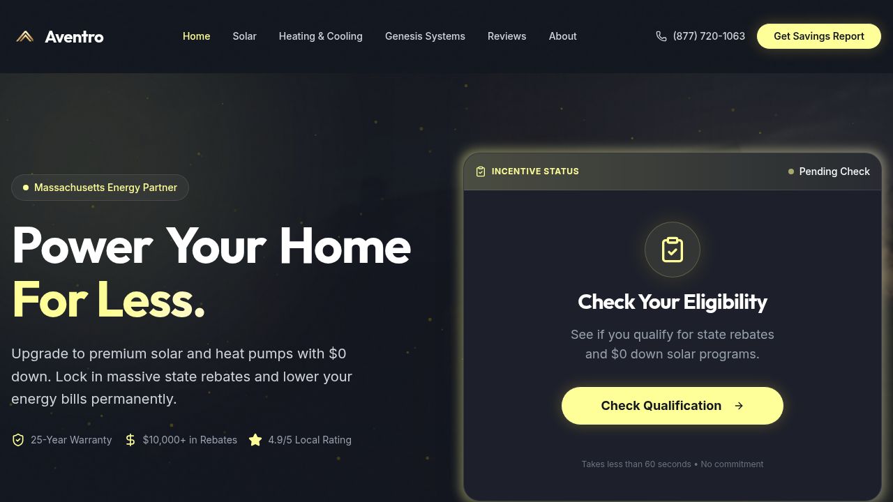 Website design for Aventro